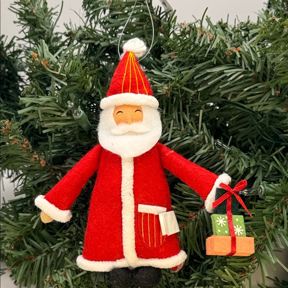 NWT Wondershop Felt Christmas Ornament Santa St Nick Kris Kringle